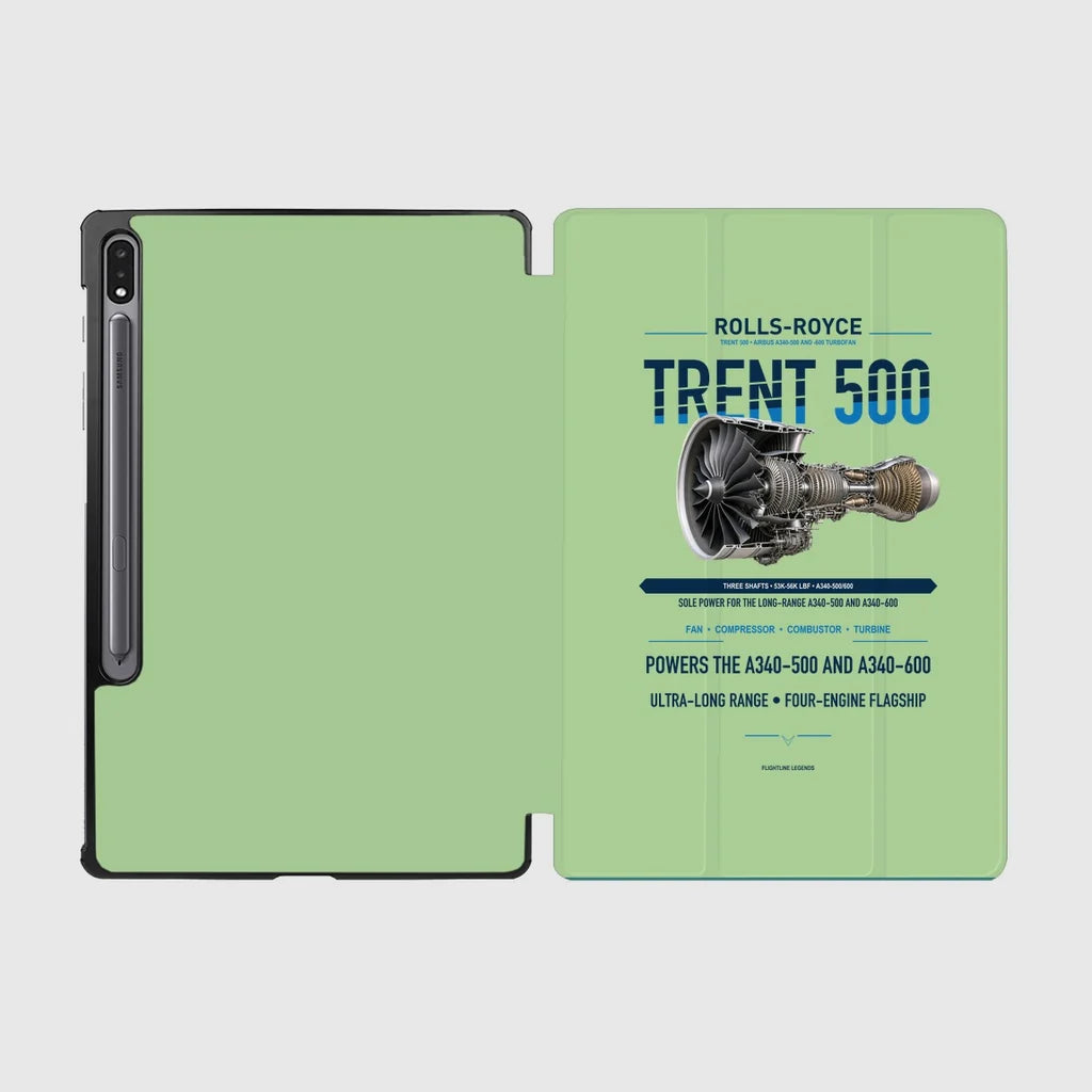 TRENT 500 design on light green samsung tablet tablet case