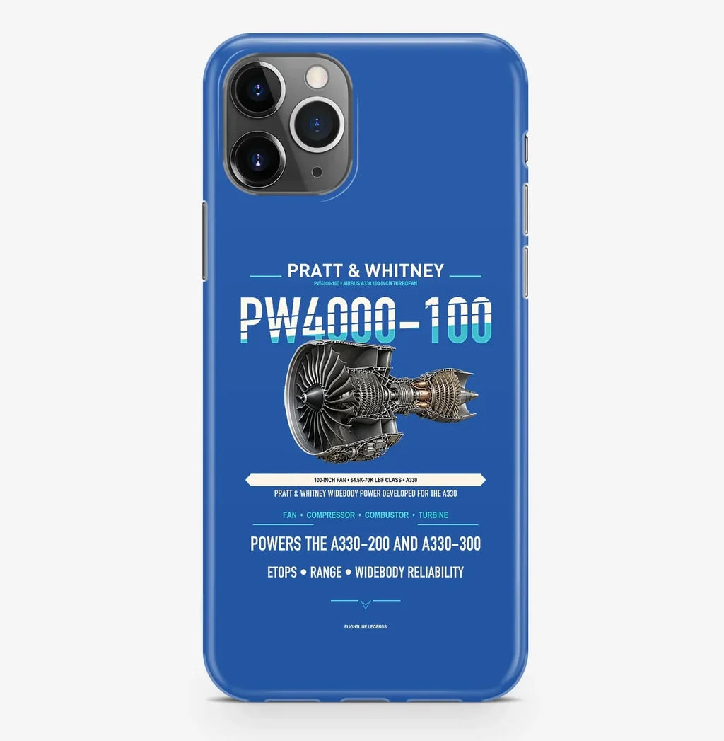 PW4000-100 Case ProMax design on blue iphone case promax