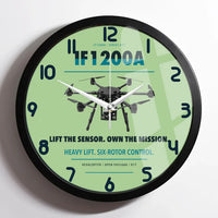 Thumbnail for Inspired Flight IF1200A design on light green framed wall clock