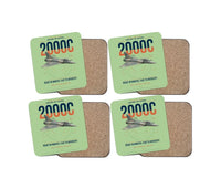 Thumbnail for Dassault Mirage 2000C RDI design on light green 4 pieces set coaster
