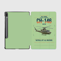 Thumbnail for Bell Canada CH-146 Griffon design on light green samsung tablet tablet case