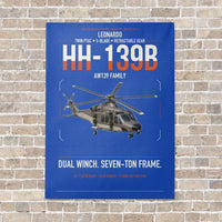 Thumbnail for Leonardo HH-139B vertical canvas print - no frame - blue background