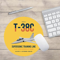Thumbnail for T-38C Talon design on yellow round mouse pad