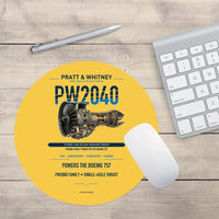 Thumbnail for PW2040 design on yellow round mouse pad