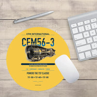 Thumbnail for CFM56-3 design on yellow round mouse pad