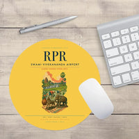 Thumbnail for Swami Vivekananda Airport (RPR) design on yellow round mouse pad