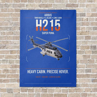 Thumbnail for Airbus H215 vertical canvas print - no frame - blue background