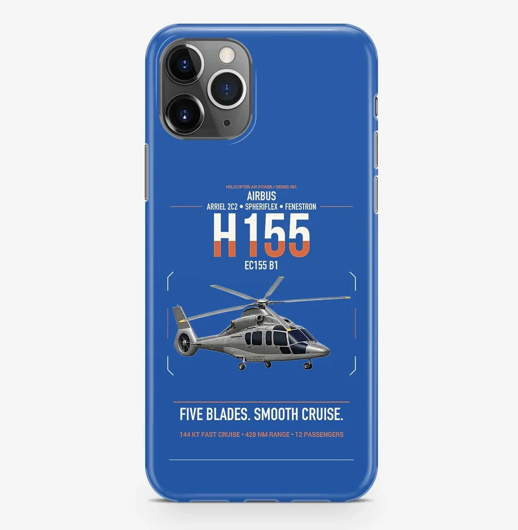 Airbus H155 EC155 B1 design on blue magsafe iphone case, for iPhone Pro Max