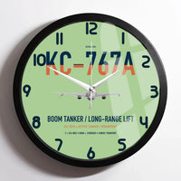 Thumbnail for Boeing KC-767A design on light green framed wall clock