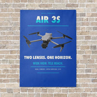 Thumbnail for DJI Air 3S vertical canvas print - no frame - blue background