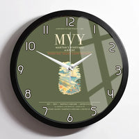 Thumbnail for Martha's Vineyard Airport MVY Wall-Clock Framed - Green Army