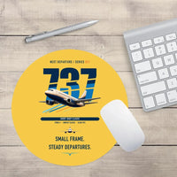 Thumbnail for Boeing 737-500 Classic design on yellow round mouse pad