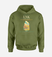 Thumbnail for Lincoln Airport (LNK) design on green army hoodie single-side print