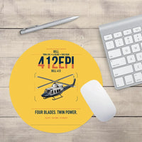 Thumbnail for Bell 412EPI design on yellow round mouse pad