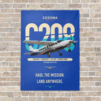 Thumbnail for Cessna 208 Caravan vertical canvas print - no frame - blue background