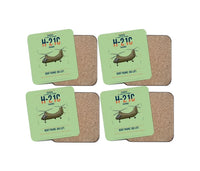 Thumbnail for Piasecki H-21C Shawnee design on light green 4 pieces set coaster