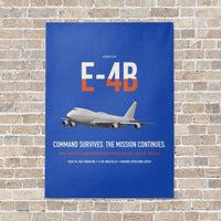 Thumbnail for E-4B Nightwatch vertical canvas print - no frame - blue background