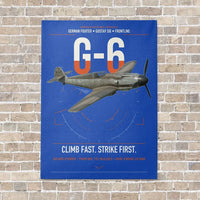 Thumbnail for Messerschmitt Bf 109G-6 vertical canvas print - no frame - blue background