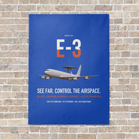 Thumbnail for E-3 Sentry AWACS vertical canvas print - no frame - blue background