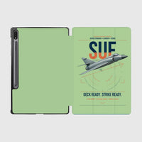 Thumbnail for Dassault Super Étendard design on light green samsung tablet tablet case