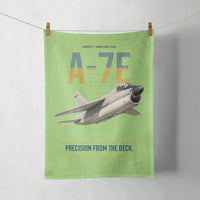Thumbnail for A-7E Corsair II design on light green towel