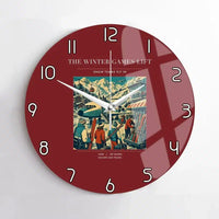 Thumbnail for VINTAGE G4130 - The Winter Games Lift - Designed Wall Clocks design on darkred no-frame
