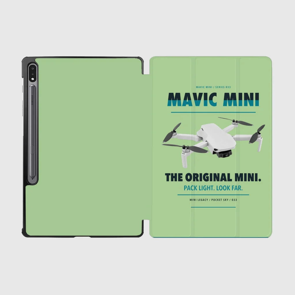 DJI Mavic Mini design on light green samsung tablet tablet case
