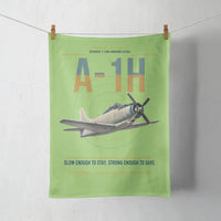 Thumbnail for A-1H Skyraider design on light green towel