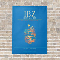 Thumbnail for Ibiza Airport IBZ - Canvas Framed - Turquoise