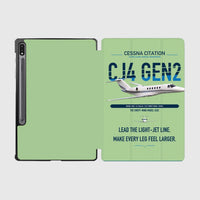 Thumbnail for Cessna Citation CJ4 Gen2 design on light green samsung tablet tablet case