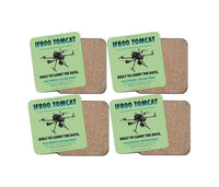 Thumbnail for Inspired Flight IF800 Tomcat design on light green 4 pieces set coaster