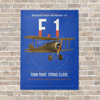 Thumbnail for Sopwith Camel F.1 vertical canvas print - no frame - blue background