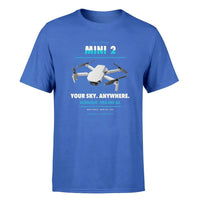 Thumbnail for DJI Mini 2 design on blue single side
