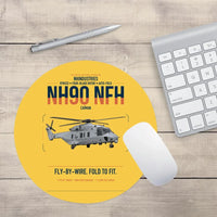 Thumbnail for NHIndustries NH90 NFH Caïman design on yellow round mouse pad