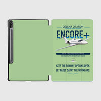 Thumbnail for Cessna Citation Encore+ design on light green samsung tablet tablet case