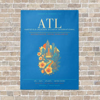 Thumbnail for Hartsfield-Jackson Atlanta International Airport ATL - Canvas Framed - Turquoise