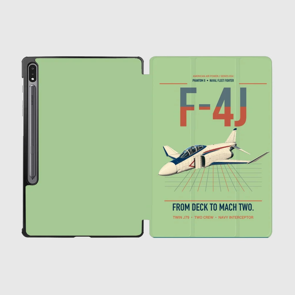 F-4J Phantom II design on light green samsung tablet tablet case