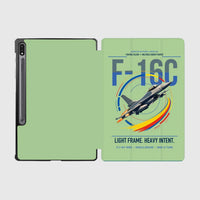 Thumbnail for F-16C Fighting Falcon design on light green samsung tablet tablet case