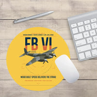 Thumbnail for de Havilland Mosquito FB VI design on yellow round mouse pad