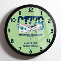 Thumbnail for Cessna 177B Cardinal design on light green framed wall clock