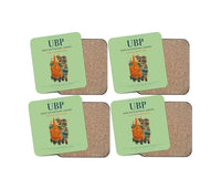 Thumbnail for Ubon Ratchathani Airport (UBP) design on light green 4 pieces set coaster