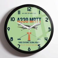 Thumbnail for Airbus A330 MRTT design on light green framed wall clock