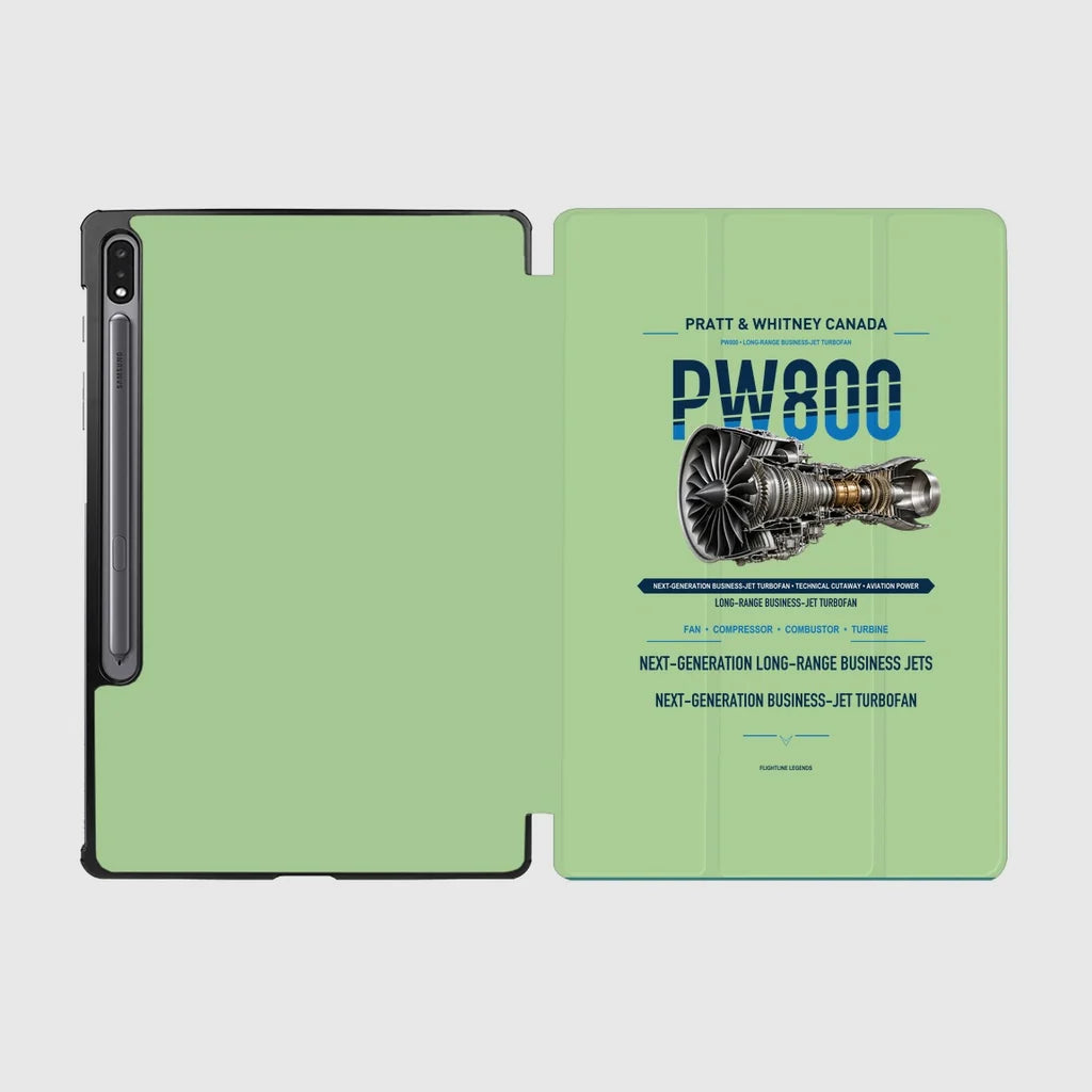 PW800 design on light green samsung tablet tablet case