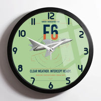 Thumbnail for Hawker Hunter F6 design on light green framed wall clock