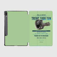 Thumbnail for TRENT 1000 TEN design on light green samsung tablet tablet case