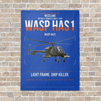 Thumbnail for Westland Wasp HAS1 vertical canvas print - no frame - blue background