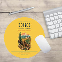 Thumbnail for Obihiro Airport (OBO) design on yellow round mouse pad