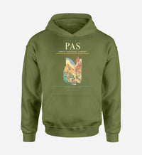 Thumbnail for Paros National Airport (PAS) design on green army hoodie single-side print