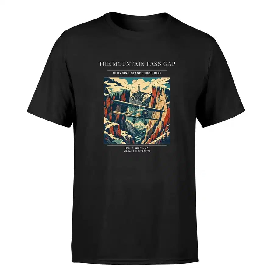 VINTAGE G4253 - The Mountain Pass Gap - Premium T-Shirt design on black premium t shirt