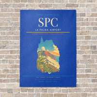 Thumbnail for La Palma Airport SPC vertical canvas print - no frame - blue background